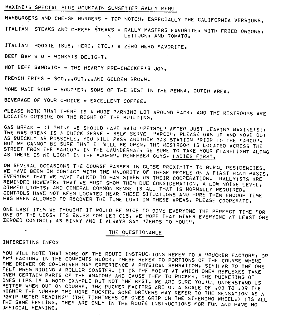 Blue Mountain Sunsetter 1978